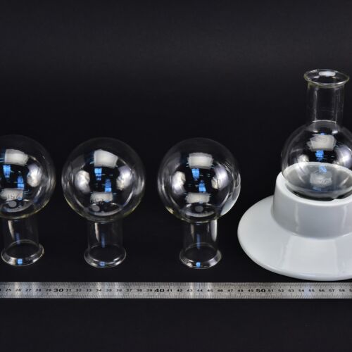 Set of four wide-mouth ERGON round-bottom flasks without ground-glass joints, 250 ml – No. 3 Set of four wide-mouth ERGON round-bottom flasks without ground-glass joints, 250 ml – No. 3