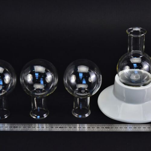 Set of four wide-mouth ERGON round-bottom flasks without ground-glass joints, 250 ml – No. 5 Set of four wide-mouth ERGON round-bottom flasks without ground-glass joints, 250 ml – No. 5