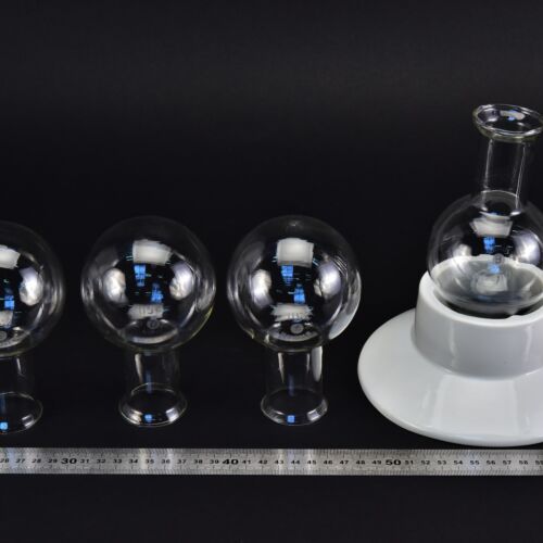 Set of four wide-mouth ERGON round-bottom flasks without ground-glass joints, 250 ml – No. 10 Set of four wide-mouth ERGON round-bottom flasks without ground-glass joints, 250 ml – No. 10