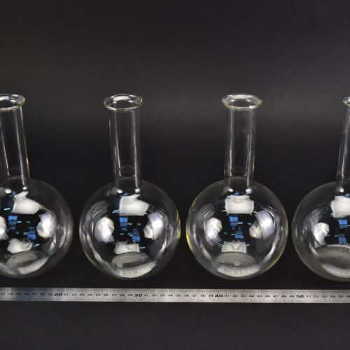 Set of four long-neck ERGON flat-bottom flasks without ground-glass joints, 1000 ml – No. 5 Set of four long-neck ERGON flat-bottom flasks without ground-glass joints, 1000 ml – No. 5