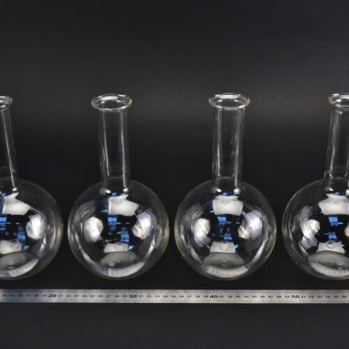 Set of four long-neck ERGON flat-bottom flasks without ground-glass joints, 1000 ml – No. 11 Set of four long-neck ERGON flat-bottom flasks without ground-glass joints, 1000 ml – No. 11