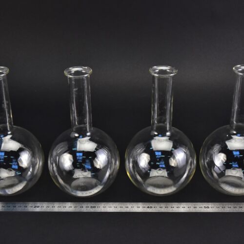Set of four long-neck ERGON flat-bottom flasks without ground-glass joints, 1000 ml – No. 14 Set of four long-neck ERGON flat-bottom flasks without ground-glass joints, 1000 ml – No. 14