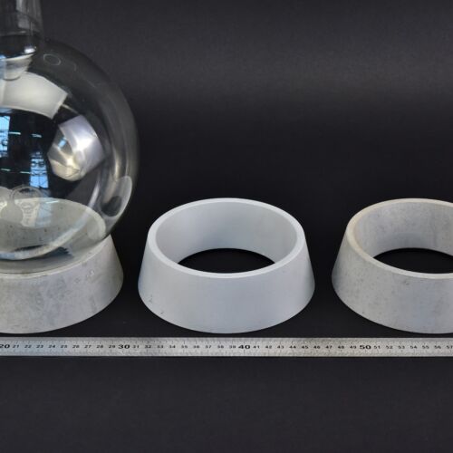 Set of three cast aluminium flask support rings Set of three cast aluminium flask support rings