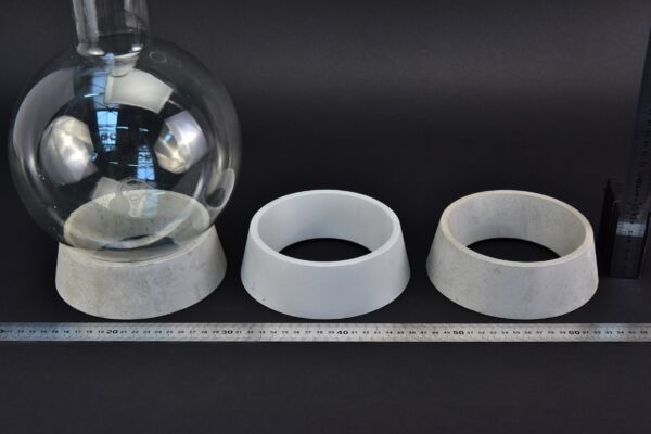 Set of three cast aluminium flask support rings Set of three cast aluminium flask support rings