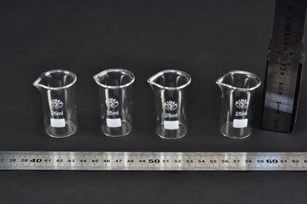 Set of four SIMAX beakers, 25 ml Set of four SIMAX beakers, 25 ml