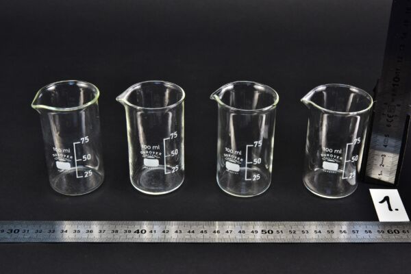 Set of four DUROVER beakers, 100 ml – No. 1
