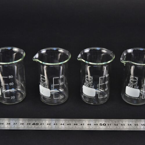 Set of four SCHOTT DURAN beakers, 100 ml – No. 2