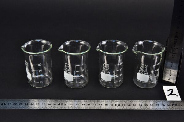 Set of four SCHOTT DURAN beakers, 100 ml – No. 2 Set of four SCHOTT DURAN beakers, 100 ml – No. 2