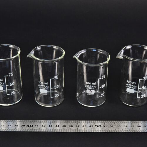 Set of four DUROVER beakers, 100 ml – No. 3 Set of four DUROVER beakers, 100 ml – No. 3