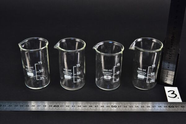 Set of four DUROVER beakers, 100 ml – No. 3