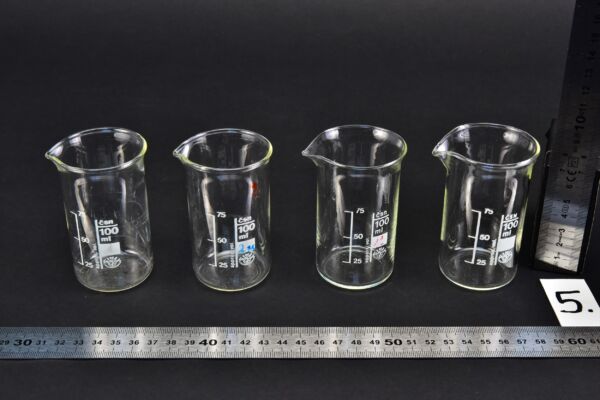 Set of four SIMAX beakers, 100 ml – No. 5 Set of four SIMAX beakers, 100 ml – No. 5
