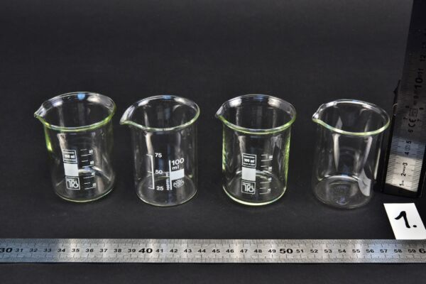 Set of four mixed low-form beakers, 100 ml – No. 1 Set of four mixed low-form beakers, 100 ml – No. 1