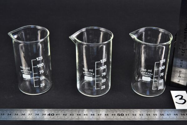Háromdarabos, DUROVER főzőpohárkészlet, magas forma, 150 ml – Nr. 3 Háromdarabos, DUROVER főzőpohárkészlet, magas forma, 150 ml – Nr. 3