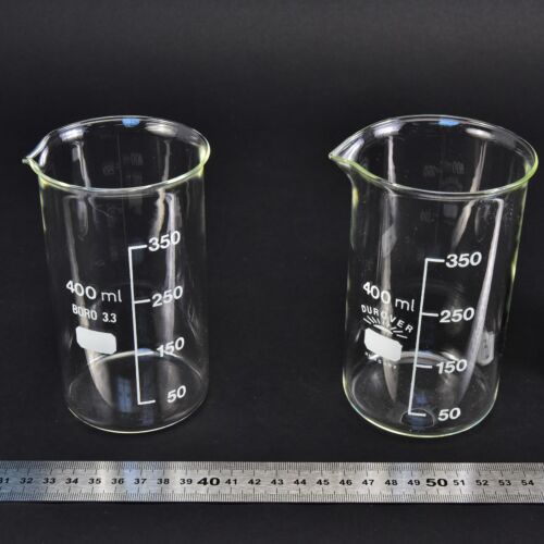Set of two DUROVER and BORO 3.3-marked tall-form beakers, 400 ml – No. 5 Set of two DUROVER and BORO 3.3-marked tall-form beakers, 400 ml – No. 5