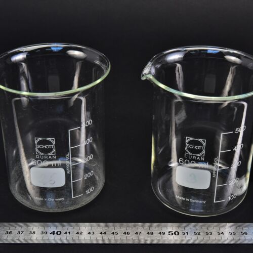 Set of two SCHOTT DURAN low-form beakers, 600 ml – No. 1 Set of two SCHOTT DURAN low-form beakers, 600 ml – No. 1