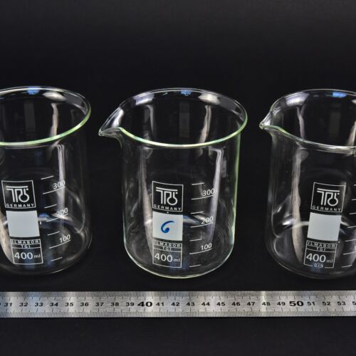 Set of three TGI ILMABOR low-form beakers, 400 ml – No. 1 Set of three TGI ILMABOR low-form beakers, 400 ml – No. 1