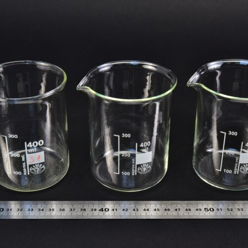 Set of three SIMAX low-form beakers, 400 ml – No. 2 Set of three SIMAX low-form beakers, 400 ml – No. 2