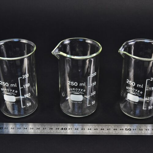 Set of three DUROVER tall-form beakers, 250 ml – No. 2 Set of three DUROVER tall-form beakers, 250 ml – No. 2