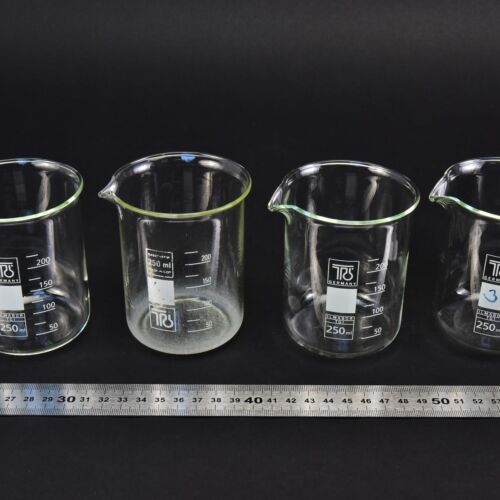 Set of four TGI ILMABOR and RASOTHERM low-form beakers, 250 ml – No. 6