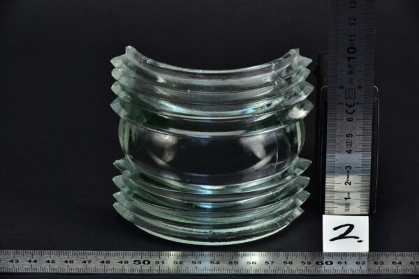 Clear Fresnel glass segment for a marine lamp – No. 2 Clear Fresnel glass segment for a marine lamp – No. 2