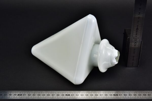 White triangular-pyramidal glass blank White triangular-pyramidal glass blank