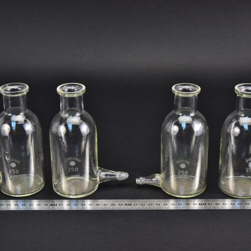 Négydarabos ERGON és PYROVER alsó oldalcsöves laborpalackkészlet, 250 ml – Nr. 6 Négydarabos ERGON és PYROVER alsó oldalcsöves laborpalackkészlet, 250 ml – Nr. 6