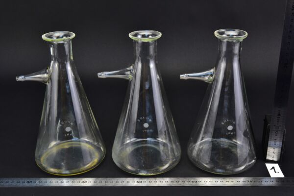 Set of three ERGON filtering / Büchner flasks, 1000 ml – No. 1 Set of three ERGON filtering / Büchner flasks, 1000 ml – No. 1