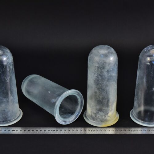 Set of four elongated cloudy glass sight domes – No. 1
