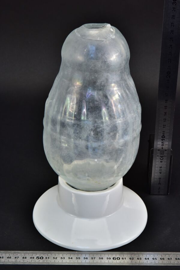 Cloudy glass blank with a segmented body Cloudy glass blank with a segmented body