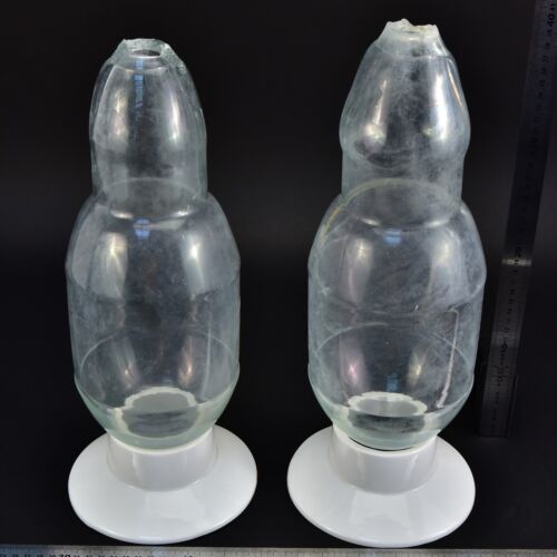 Pair of cloudy balloon-shaped glass blanks Pair of cloudy balloon-shaped glass blanks