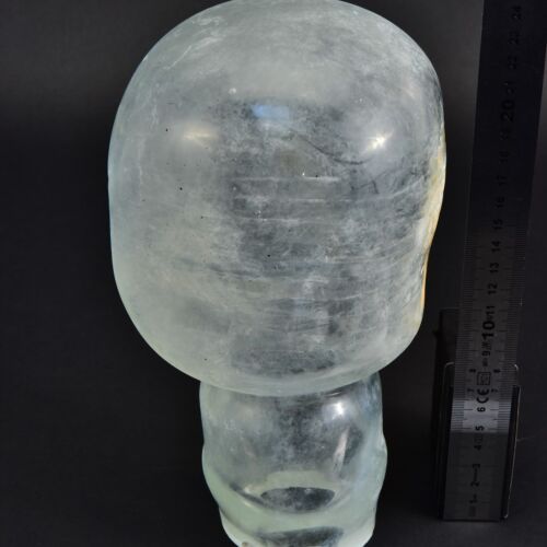Cloudy glass blank with a cut base