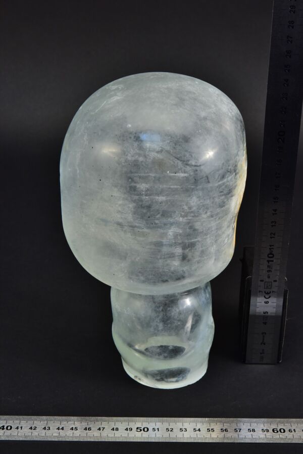 Cloudy glass blank with a cut base Cloudy glass blank with a cut base