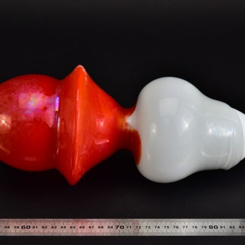 Red-and-white doll-shaped glass blank Red-and-white doll-shaped glass blank