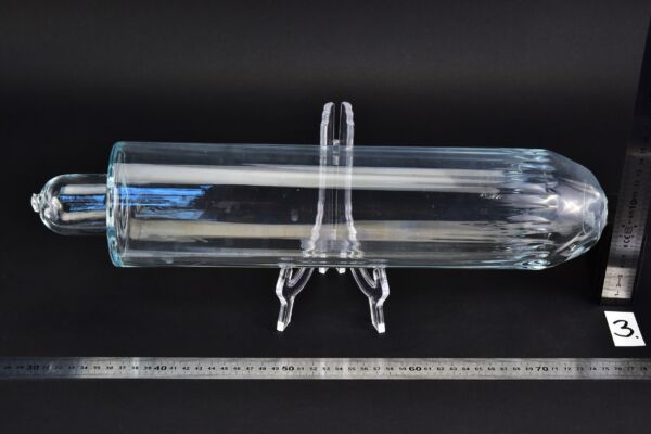 Clear longitudinally ribbed glass blank – No. 3 Clear longitudinally ribbed glass blank – No. 3