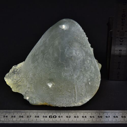 Conical amorphous solid glass form with a textured surface