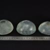 Set of three puck-shaped solid glass blanks Set of three puck-shaped solid glass blanks