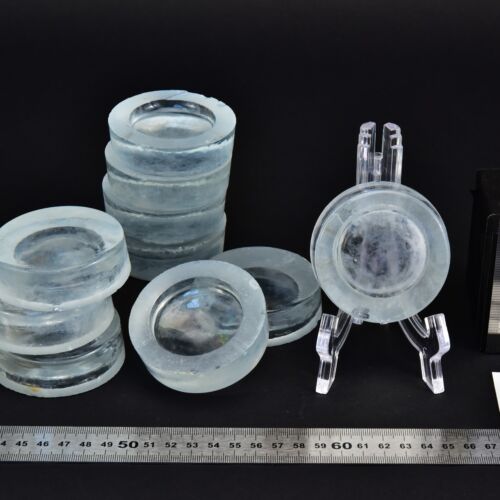 Set of 10 cut glass disc blanks – No. 2 Set of 10 cut glass disc blanks – No. 2