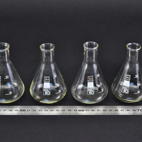 Négydarabos RASOTHERM Erlenmeyer-lombik-készlet, 100 ml