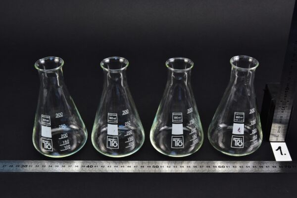 Négydarabos RASOTHERM szűk szájú Erlenmeyer-lombik-készlet, 300 ml – Nr. 1