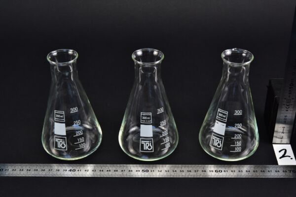 Háromdarabos RASOTHERM szűk szájú Erlenmeyer-lombik-készlet, 300 ml – Nr. 2