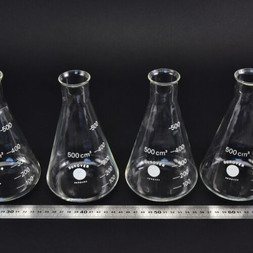 Set of 4 DUROVER narrow-neck Erlenmeyer / conical flasks, 500 ml – No. 5 Set of 4 DUROVER narrow-neck Erlenmeyer / conical flasks, 500 ml – No. 5