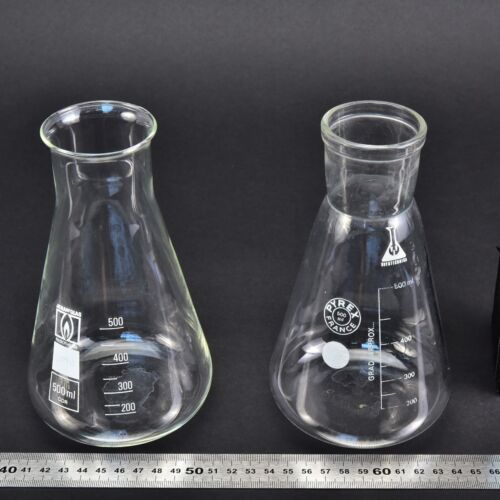 Kétdarabos JENA GLAS / PYREX széles szájú Erlenmeyer-lombik-készlet, 500 ml