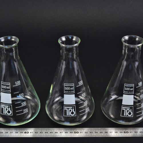 Háromdarabos RASOTHERM keskeny nyakú Erlenmeyer-lombik-készlet, 500 ml – Nr. 1 Háromdarabos RASOTHERM keskeny nyakú Erlenmeyer-lombik-készlet, 500 ml – Nr. 1