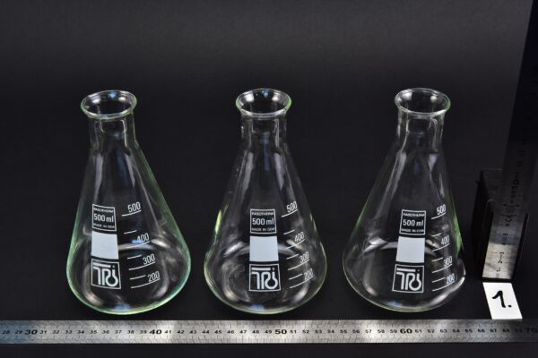 Háromdarabos RASOTHERM keskeny nyakú Erlenmeyer-lombik-készlet, 500 ml – Nr. 1