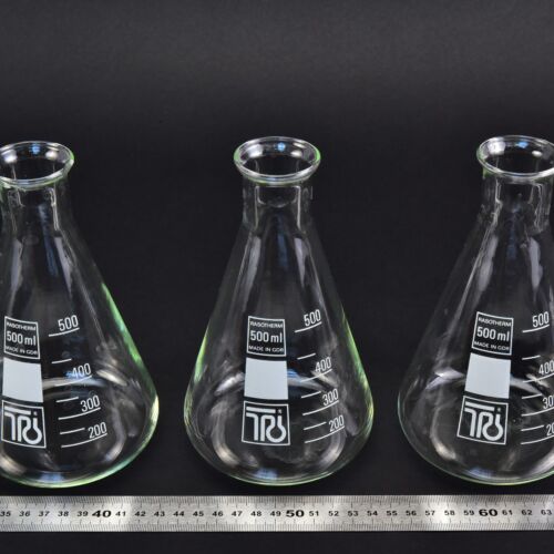 Háromdarabos RASOTHERM keskeny nyakú Erlenmeyer-lombik-készlet, 500 ml – Nr. 2 Háromdarabos RASOTHERM keskeny nyakú Erlenmeyer-lombik-készlet, 500 ml – Nr. 2