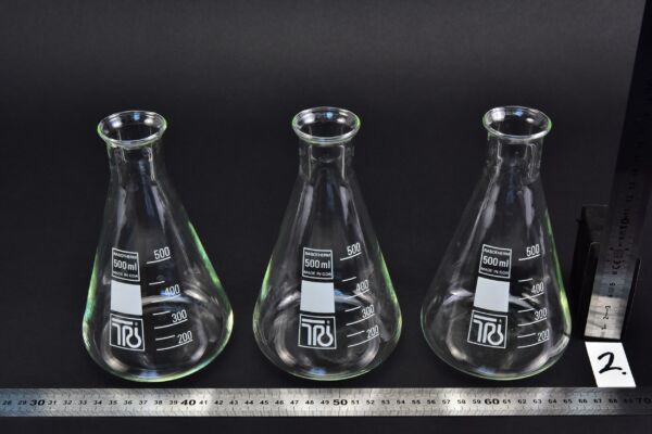 Háromdarabos RASOTHERM keskeny nyakú Erlenmeyer-lombik-készlet, 500 ml – Nr. 2