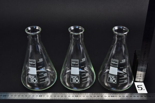 Háromdarabos RASOTHERM keskeny nyakú Erlenmeyer-lombik-készlet, 500 ml – Nr. 5