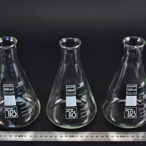 Háromdarabos RASOTHERM keskeny nyakú Erlenmeyer-lombik-készlet, 500 ml – Nr. 6 Háromdarabos RASOTHERM keskeny nyakú Erlenmeyer-lombik-készlet, 500 ml – Nr. 6