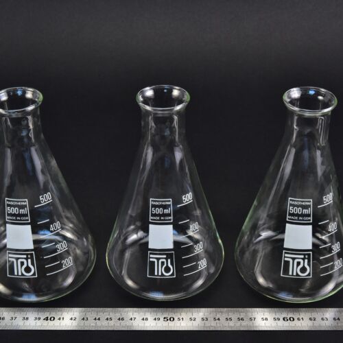 Háromdarabos RASOTHERM keskeny nyakú Erlenmeyer-lombik-készlet, 500 ml – Nr. 7 Háromdarabos RASOTHERM keskeny nyakú Erlenmeyer-lombik-készlet, 500 ml – Nr. 7