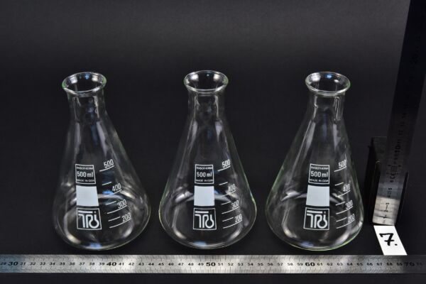 Háromdarabos RASOTHERM keskeny nyakú Erlenmeyer-lombik-készlet, 500 ml – Nr. 7